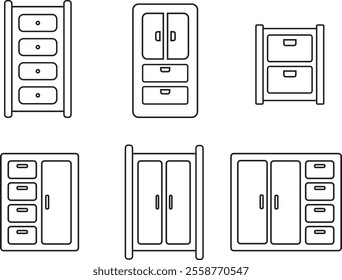 outline of a modern wardrobe design