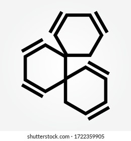 ilustración vectorial de icono de molécula de esquema