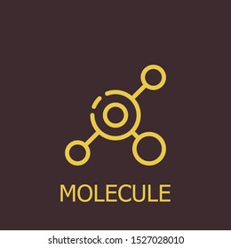 Outline molecule vector icon. Molecule illustration for web, mobile apps, design. Molecule vector symbol.