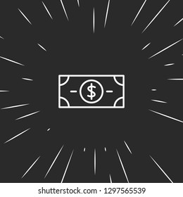 Outline money icon illustration isolated vector sign symbol