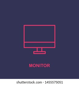 Outline monitor icon.monitor vector illustration. Symbol for web and mobile