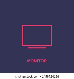 Outline monitor icon.monitor vector illustration. Symbol for web and mobile