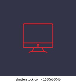 Outline monitor  icon.monitor  vector illustration. Symbol for web and mobile