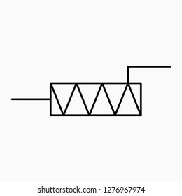Outline mono pump vector icon