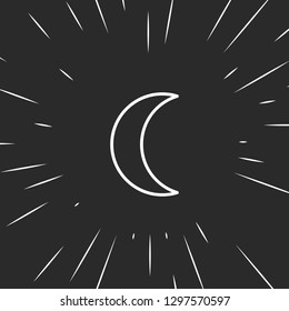 Outline moon icon illustration isolated vector sign symbol