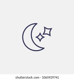 Outline moon icon illustration vector symbol