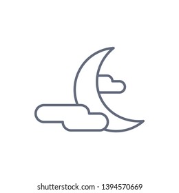Outline moon icon. illustration vector symbol