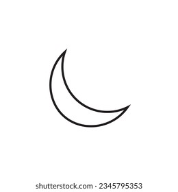 Outline moon icon. illustration vector icon.