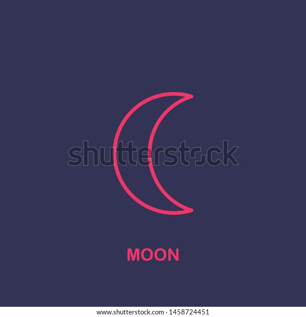 Outline moon icon.moon vector illustration. Symbol\
for web and mobile