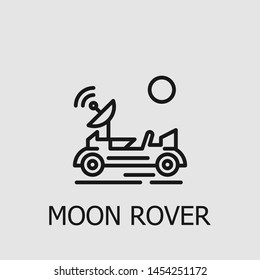 Outline moon rover vector icon. Moon rover illustration for web, mobile apps, design. Moon rover vector symbol.