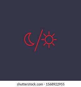 Outline moon and sun icon.moon and sun vector illustration. Symbol for web and mobile