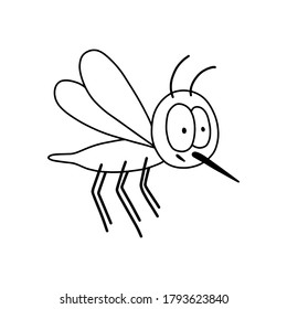 Cartoon Mosquito Vector Isolated Stock Vector (Royalty Free) 1187121325 ...