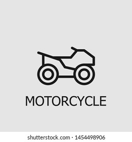 Outline motorcycle vector icon. Motorcycle illustration for web, mobile apps, design. Motorcycle vector symbol.