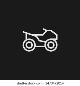 Outline motorcycle vector icon. Motorcycle illustration for web, mobile apps, design. Motorcycle vector symbol.