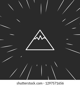 Outline mountain icon illustration isolated vector sign symbol