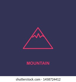 Outline mountain icon.mountain vector illustration. Symbol for web and mobile