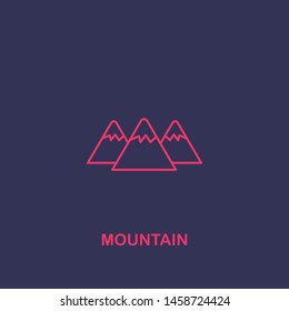 Outline mountain icon.mountain vector illustration. Symbol for web and mobile