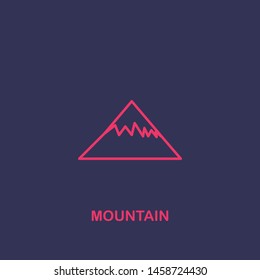 Outline mountain icon.mountain vector illustration. Symbol for web and mobile