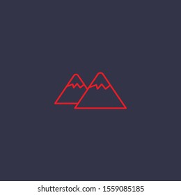 Outline mountain  icon.mountain  vector illustration. Symbol for web and mobile