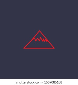 Outline mountain  icon.mountain  vector illustration. Symbol for web and mobile