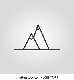 Outline mountain web icon ilustration  vector symbol