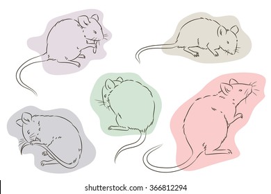 Outline of the mouse in a different position.