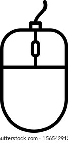 Outline mouse icon illustration vector symbol