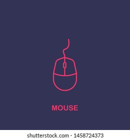 Outline mouse icon.mouse vector illustration. Symbol for web and mobile