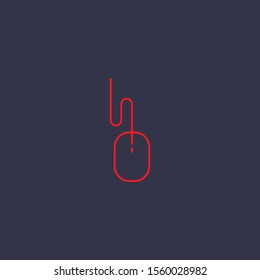 Outline mouse icon.mouse vector illustration. Symbol for web and mobile