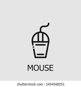 Outline mouse vector icon. Mouse illustration for web, mobile apps, design. Mouse vector symbol.