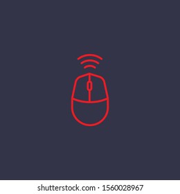 Outline mouse wifi icon.mouse wifi vector illustration. Symbol for web and mobile