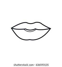 Lips Icon Mouth Human Senses Vector Stock Vector (Royalty Free) 1773060425