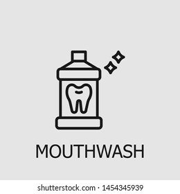 Outline mouthwash vector icon. Mouthwash illustration for web, mobile apps, design. Mouthwash vector symbol.