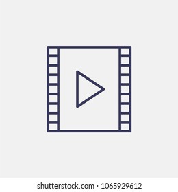 Outline movie film strip icon illustration vector symbol