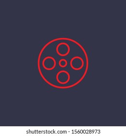 Outline movie roll icon.movie roll vector illustration. Symbol for web and mobile