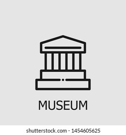 Outline museum vector icon. Museum illustration for web, mobile apps, design. Museum vector symbol.