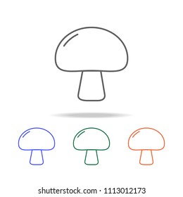 Outline mushroom icon. Elements of fruits and vegetables in multi colored icons. Premium quality graphic design icon. Simple icon for websites, web design, mobile app on white background