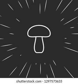 Outline mushroom icon illustration isolated vector sign symbol