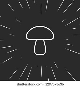Outline mushroom icon illustration isolated vector sign symbol