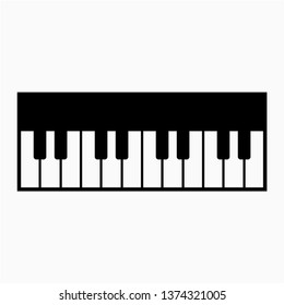 Outline music keyboard vector icon