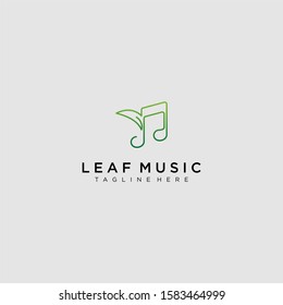 outline music logo / icon with monoline / outline style and fresh design