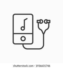 Outline music player icon. Music player vector illustration. Symbol for web and mobile
