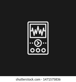 Outline music player vector icon. Music player illustration for web, mobile apps, design. Music player vector symbol.