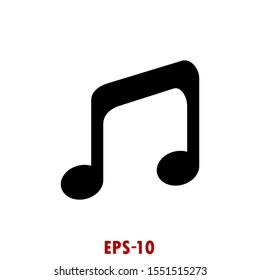 Outline musical note vector icon. Musical note illustration for web, mobile apps, design. Musical note vector symbol.