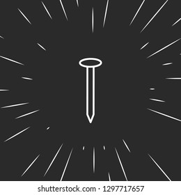Outline nail icon illustration isolated vector sign symbol