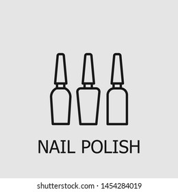 Outline nail polish vector icon. Nail polish illustration for web, mobile apps, design. Nail polish vector symbol.