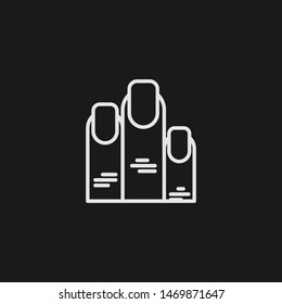 Outline nail polish vector icon. Nail polish illustration for web, mobile apps, design. Nail polish vector symbol.