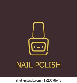 Outline nail polish vector icon. Nail polish illustration for web, mobile apps, design. Nail polish vector symbol.