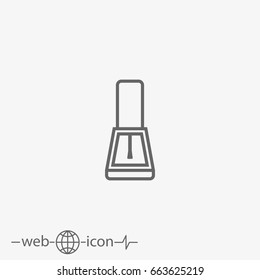 outline nail polish vector icon