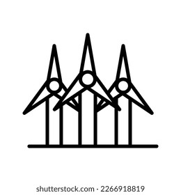 Outline Natural wind pawer vector illustration